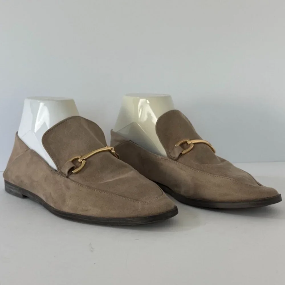 VINTAGE HAVANA Taupe Beige Polly Suede Loafers